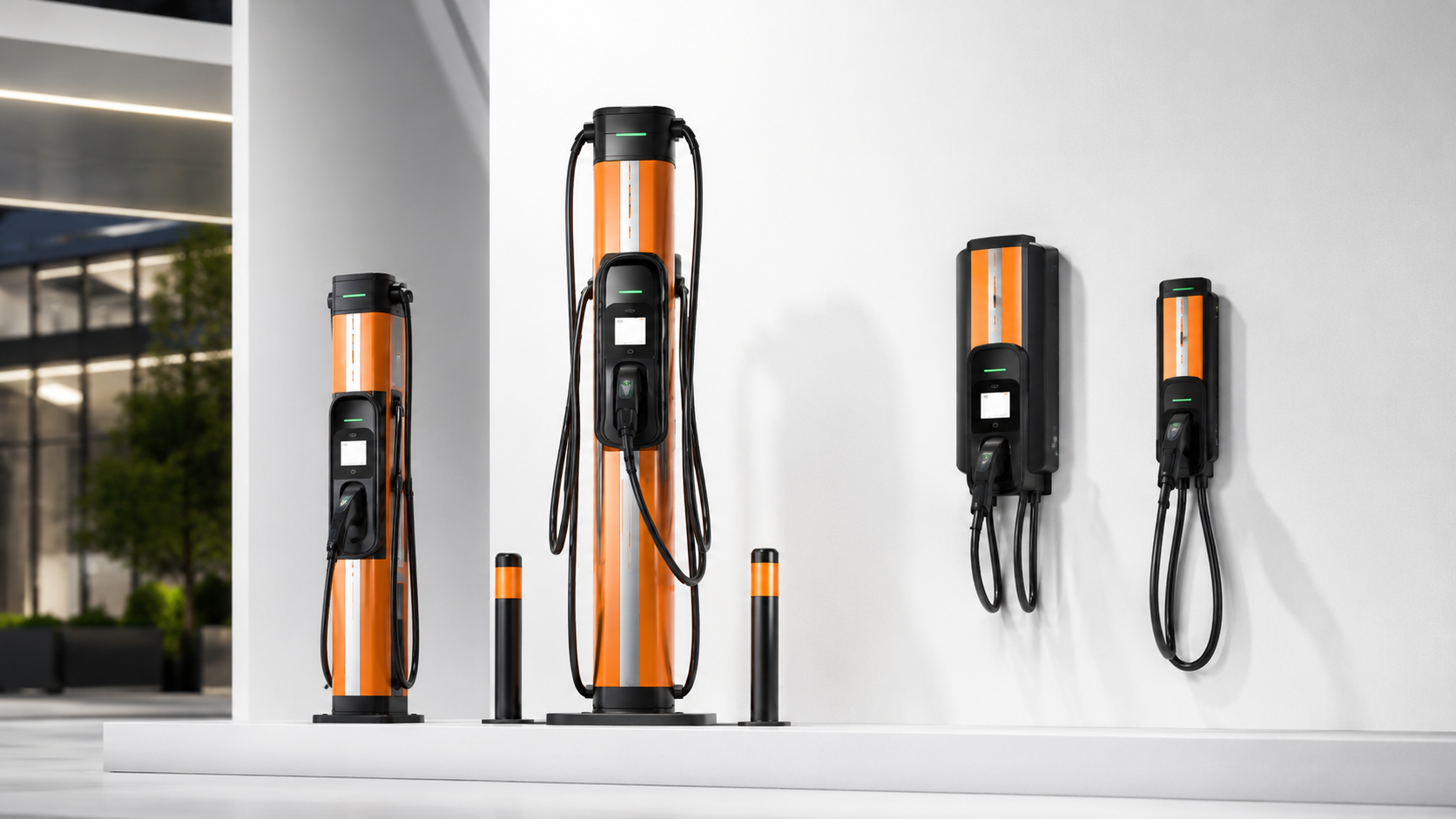 ChargePoint Ladestationen als Boden- und Wandmontage für Unternehmen