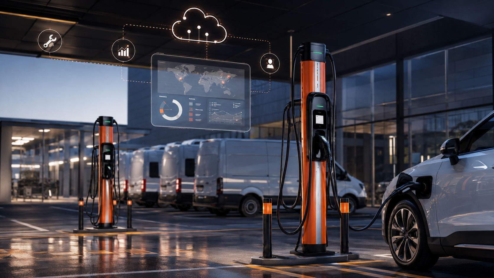 ChargePoint Ladestationen für Fuhrparks mit Cloud-Monitoring und Flottenmanagement