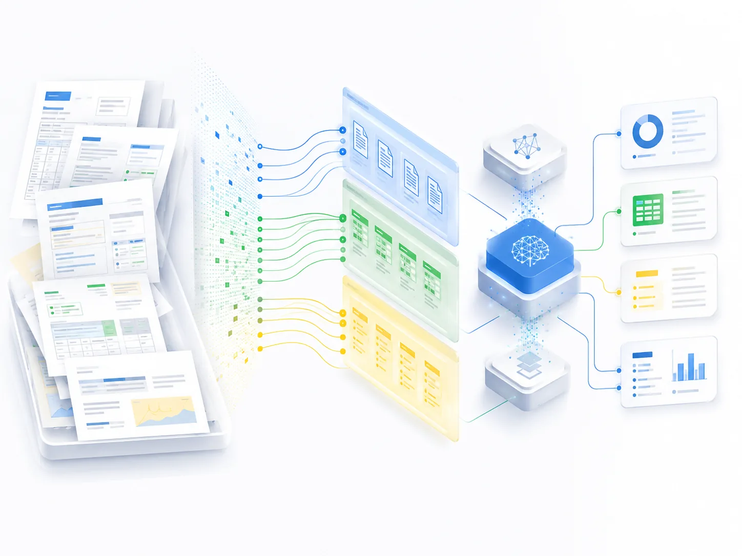 KI-gestützte Dokumentenverarbeitung mit strukturierten Daten, Formularen und Analyse-Dashboards