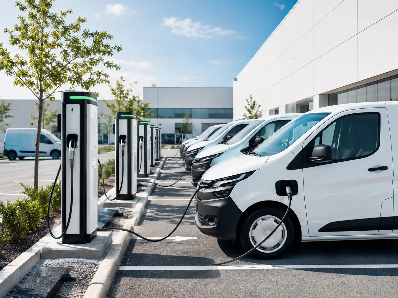 Ladestationen für elektrische Firmenfahrzeuge und gewerbliche Flotten
