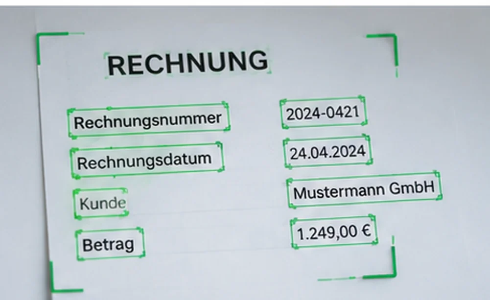 OCR-Texterkennung für Rechnungsdaten