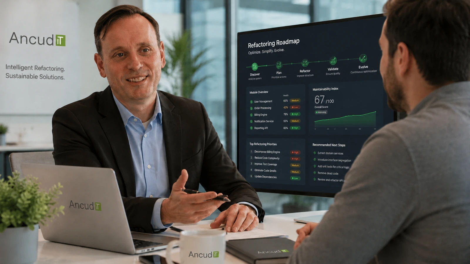 Persönliche Beratung zu intelligentem Refactoring und Softwaremodernisierung bei ANCUD IT