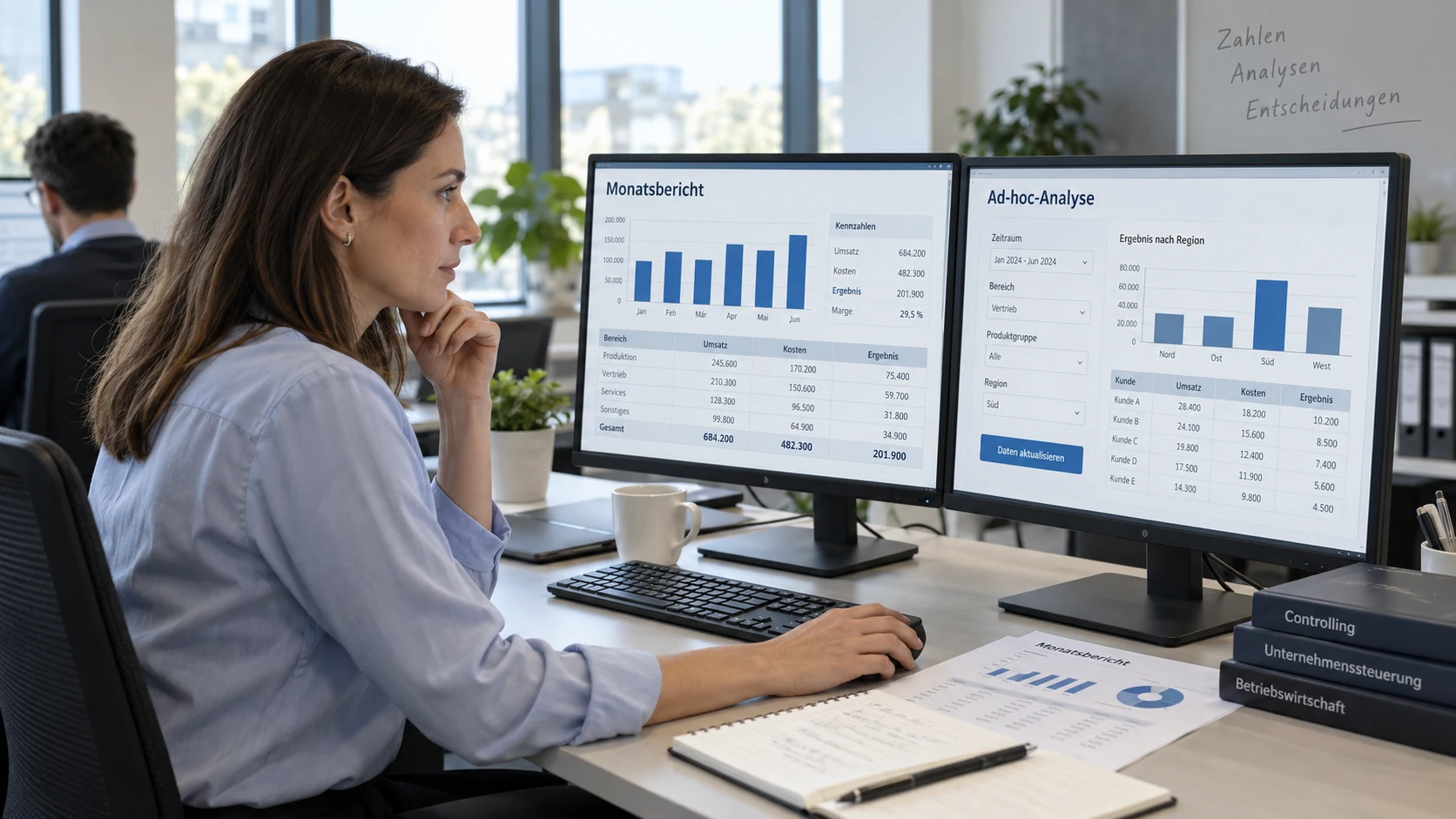 Controlling-Arbeitsplatz mit Standardberichten, die durch Ad-hoc-Auswertungen ergänzt werden