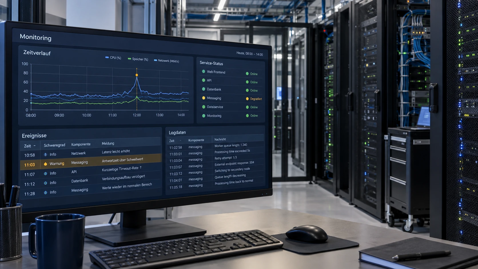 Monitoring- und Logdaten als Grundlage für die Ursachenvorqualifizierung im Incident Management