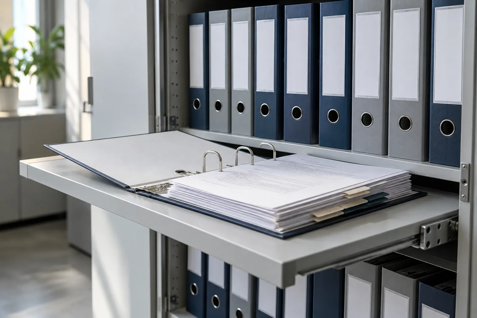 Vertragsordner im Archiv als Ausgangspunkt für die Vertrags- und Zahlungsfristenüberwachung